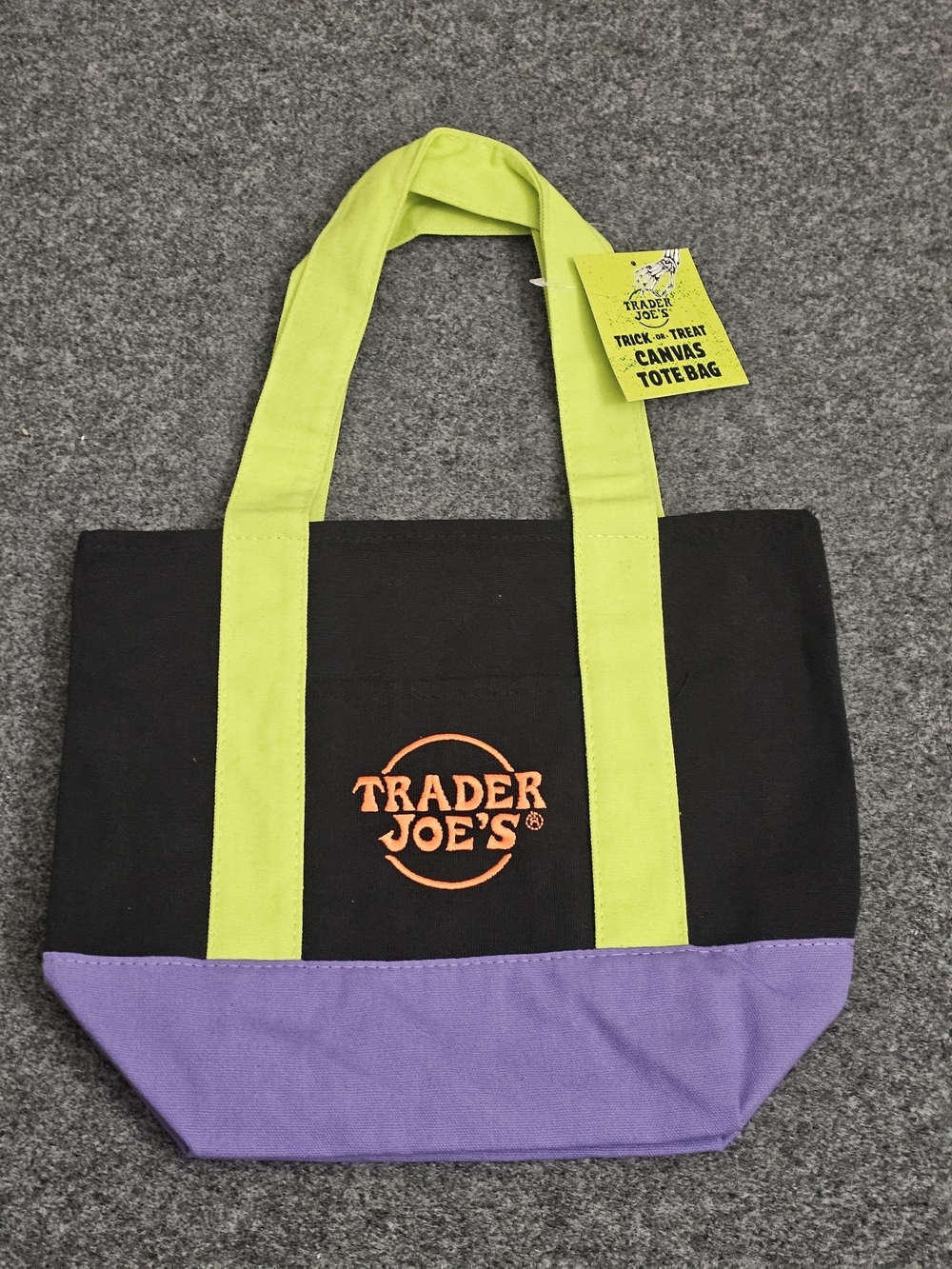 Trader Joes 2026 Halloween Mini Canvas Tote Bag Limited Edition New With Tags